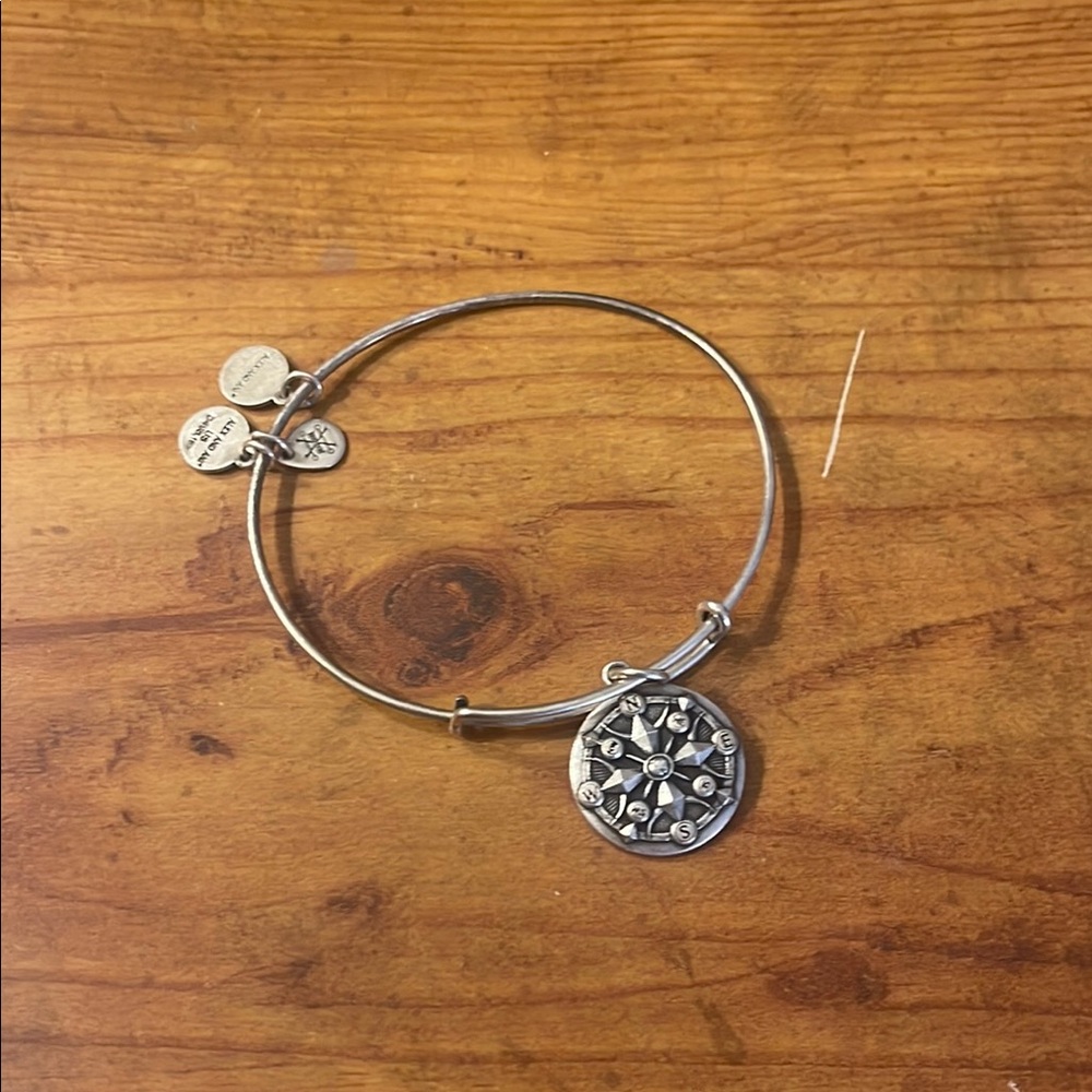 Alex and Ani Silver Charm Bangle